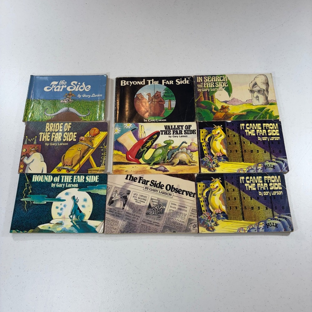 9 The Far Side Books Gary Larson Vintage Comic Collection Lot 1-8 Observer